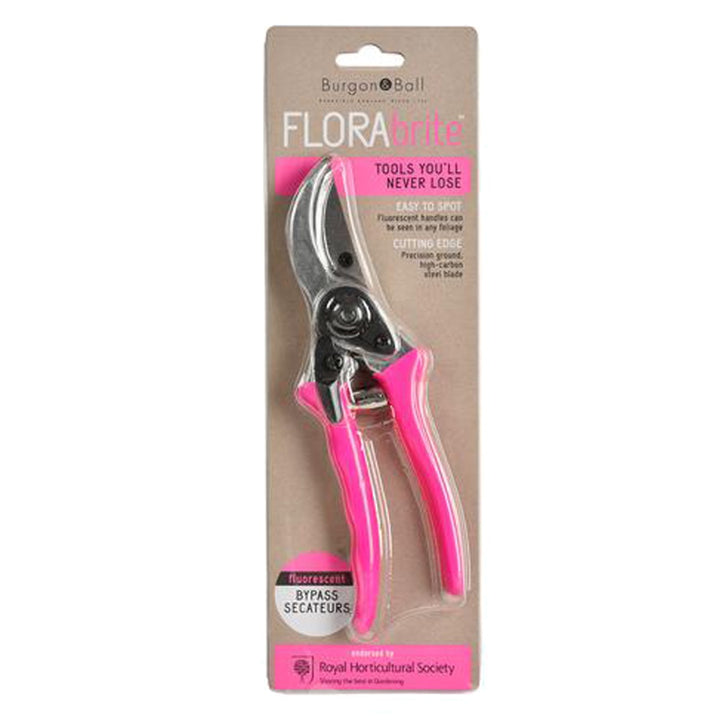Burgon & Ball FloraBrite Bypass Secateurs - Pink