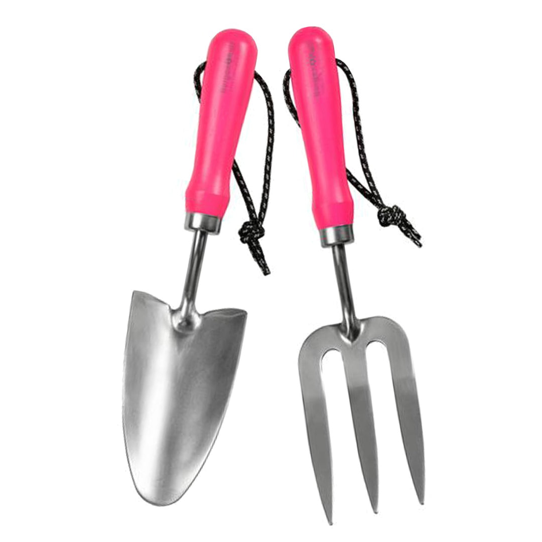 Burgon & Ball FloraBrite Trowel & Fork Set - Pink