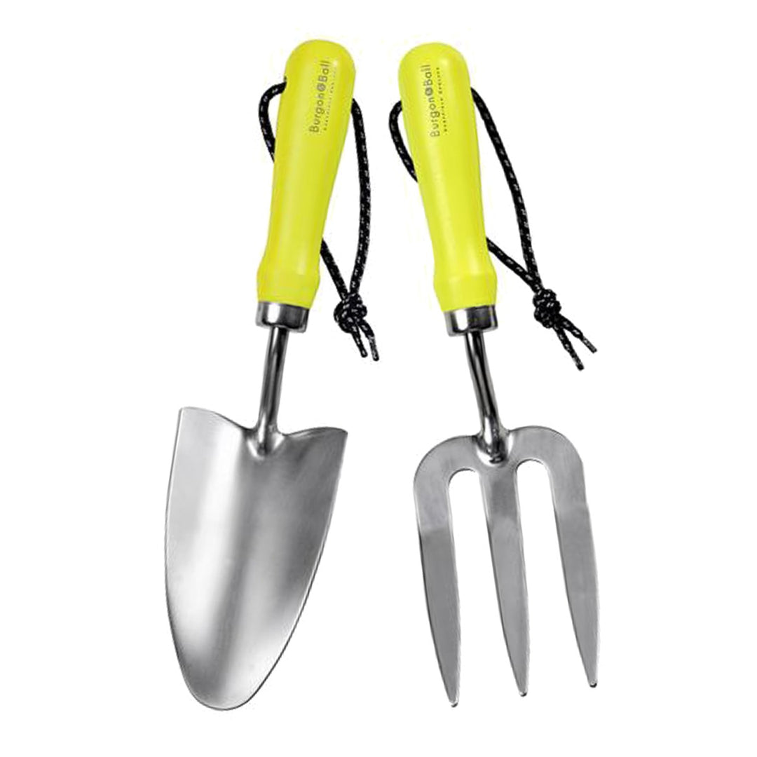 Burgon & Ball FloraBrite Trowel & Fork Set - Yellow