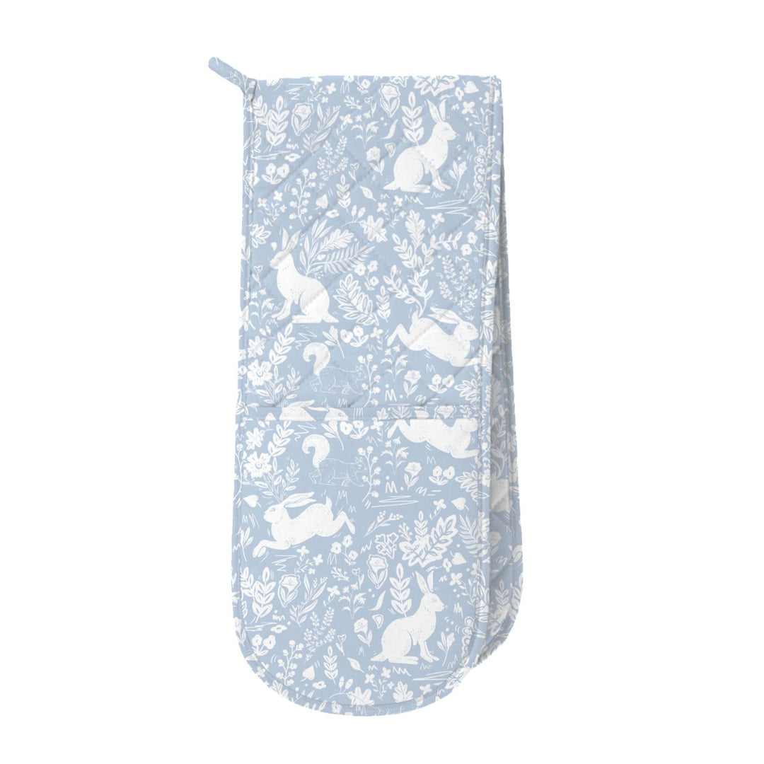 Le Chateau Forest Life Double Oven Glove - Blue