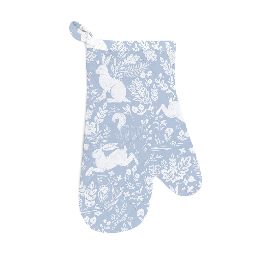 Le Chateau Forest Life Oven Gauntlet - Blue