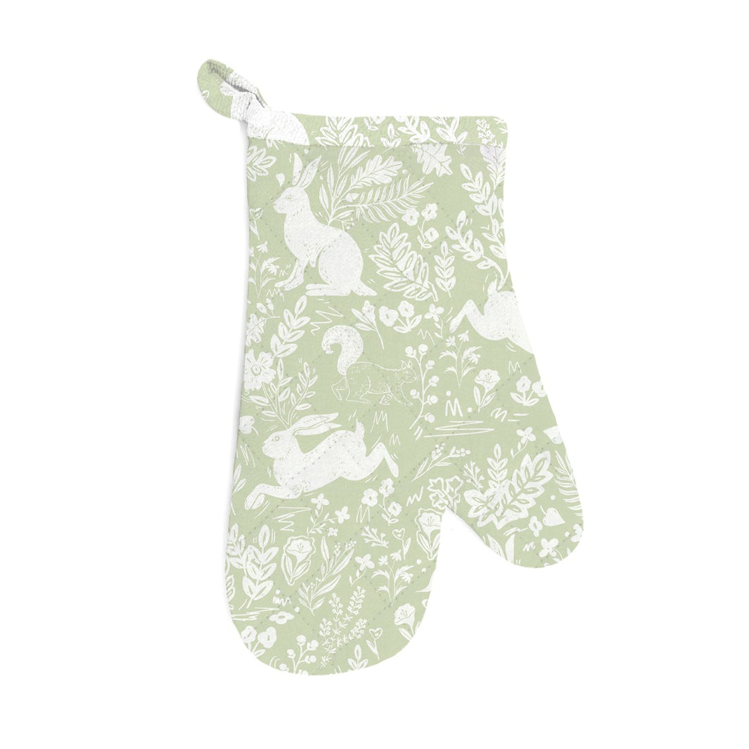 Le Chateau Forest Life Oven Gauntlet - Green