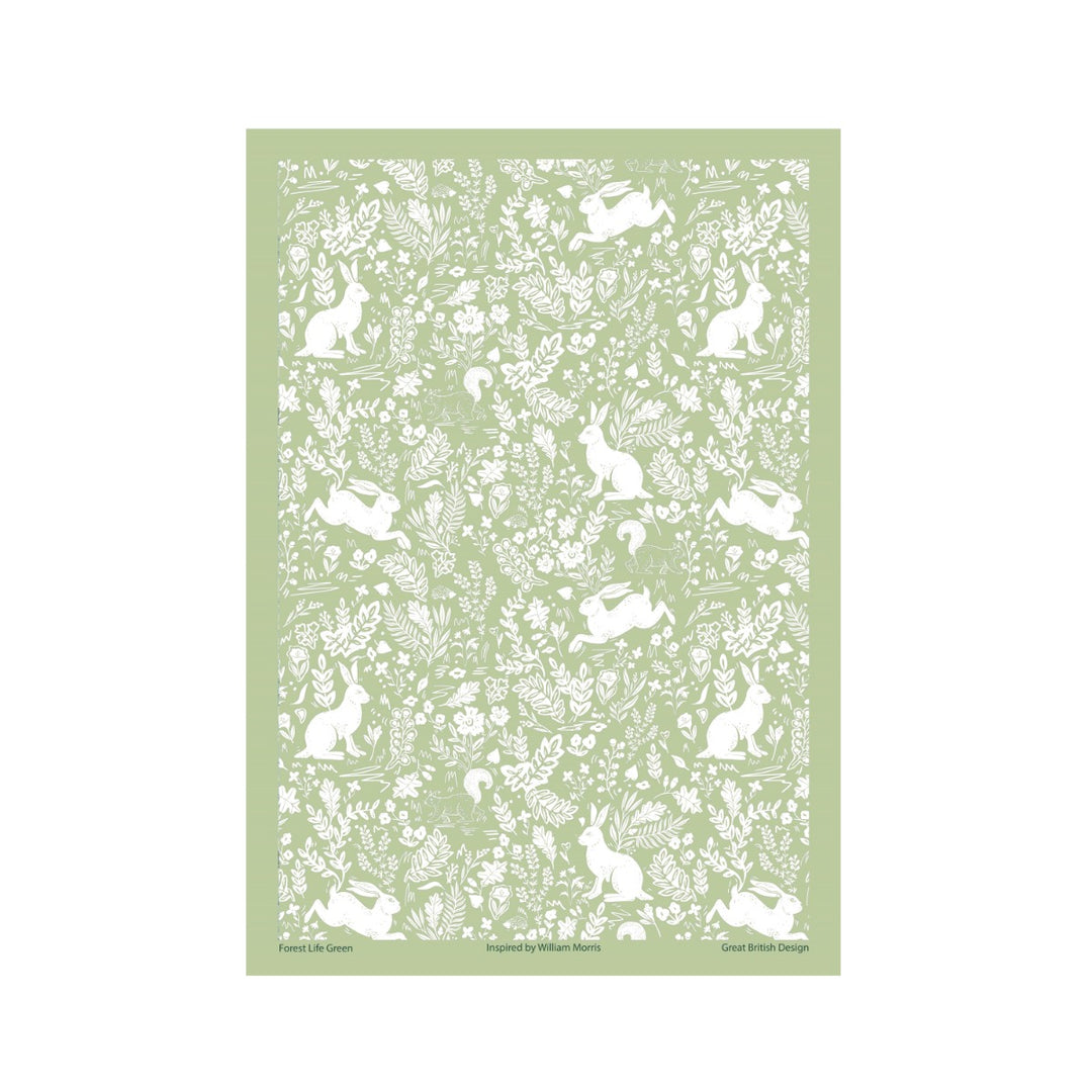 Le Chateau Forest Life Tea Towel - Green