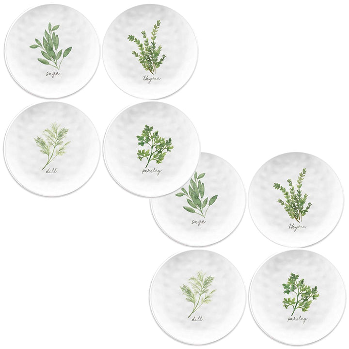 Garden Herbs Melamine Side Plates
