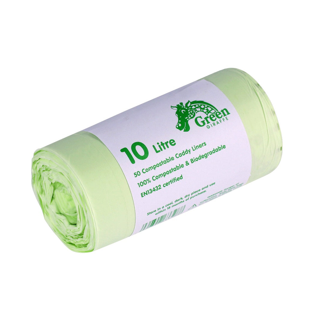 10L Green Giraffe Compostable Kitchen Caddy Liners