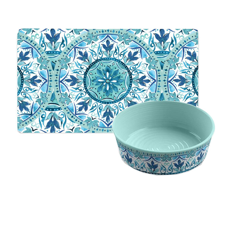 Gibraltar Melamine Pet Bowl & Placemat Set