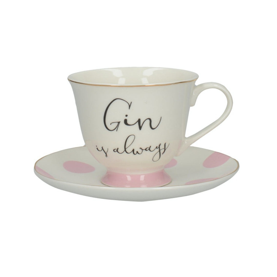 Ava & I Cup & Saucer Gift Set - Gin & Tonic