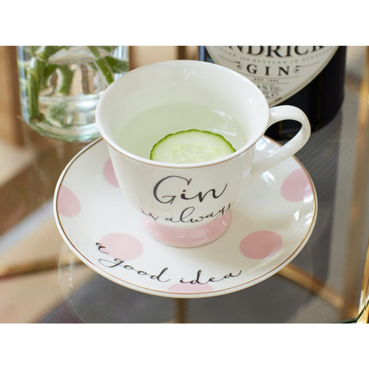 Ava & I Cup & Saucer Gift Set - Gin & Tonic