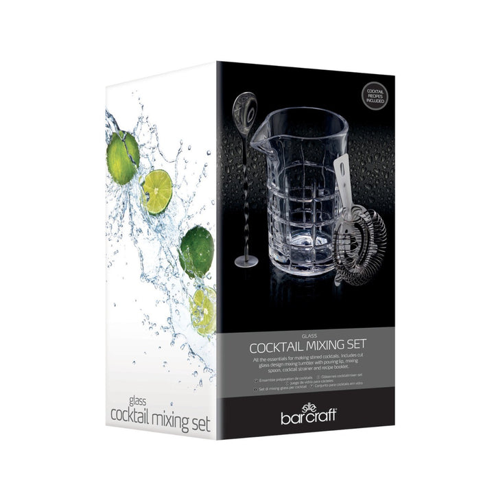 BarCraft Glass Cocktail Mixing Set