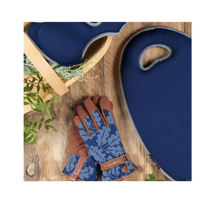 Burgon & Ball 'Love The Glove' Navy Oak Leaf Gardening Gloves - 2 Sizes