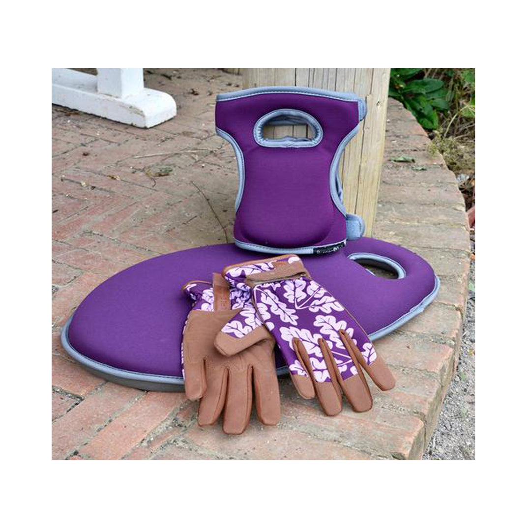 Burgon & Ball 'Love The Glove' Plum Oak Leaf Gardening Gloves - 2 Sizes