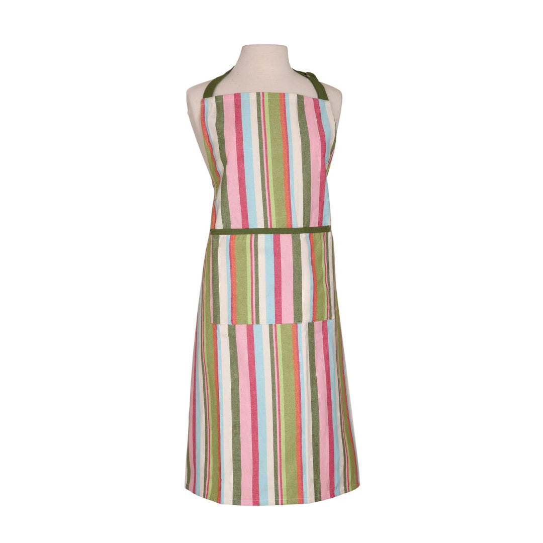 Dexam Stripe Recycled Cotton Apron - Green