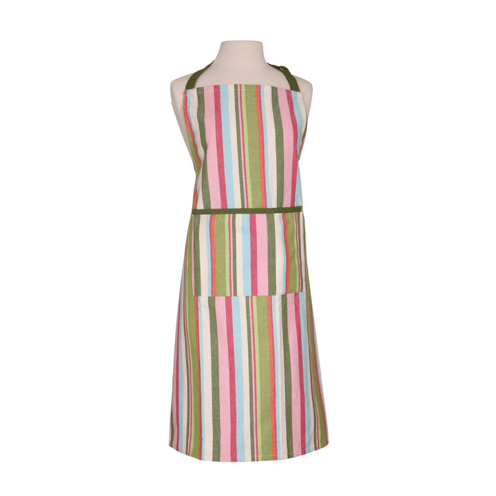 Dexam Stripe Recycled Cotton Apron - Green