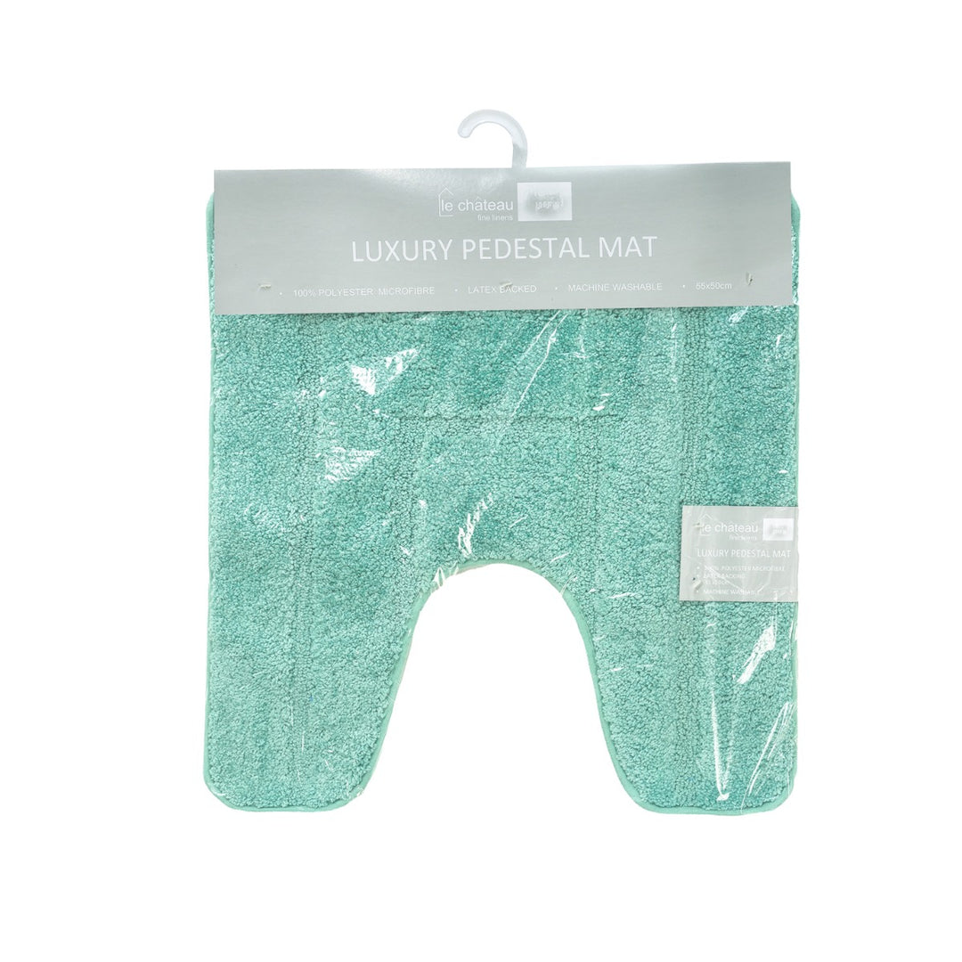 Le Chateau Microfibre Pedestal Mat - Aqua