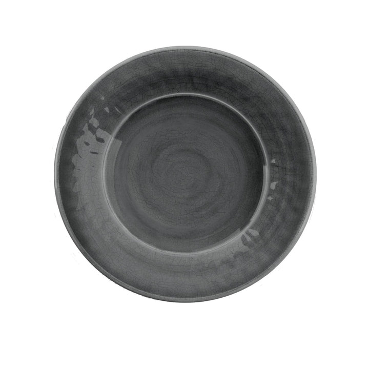 Crackle Grey Melamine Dinner & Side Plate Set