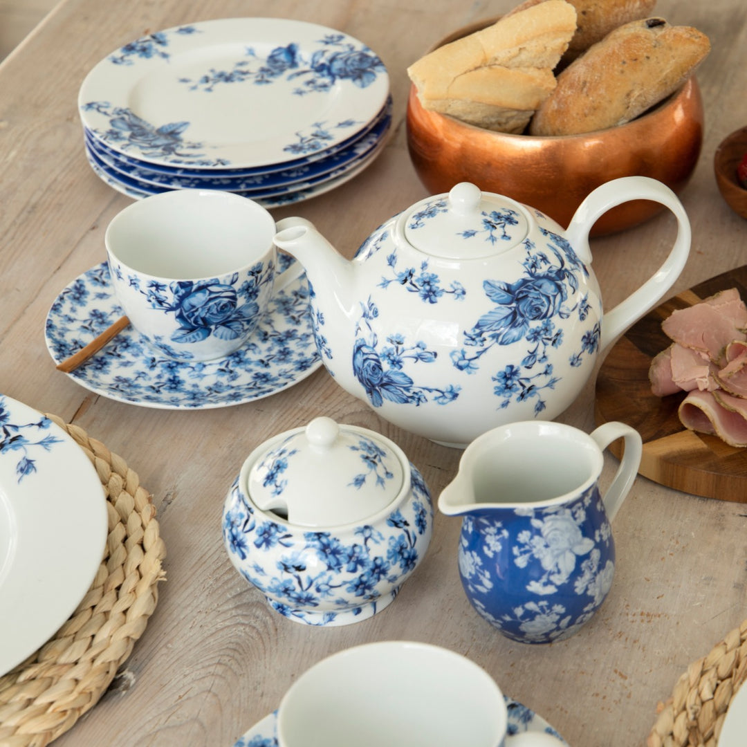 Mikasa Hampton Porcelain Sugar Bowl & Creamer Set 
