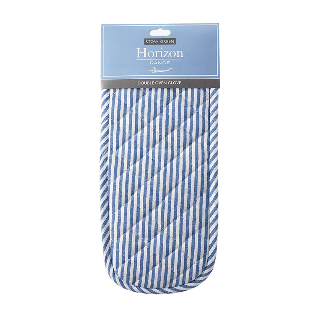 Stow Green Horizon Blue Stripe Double Oven Glove