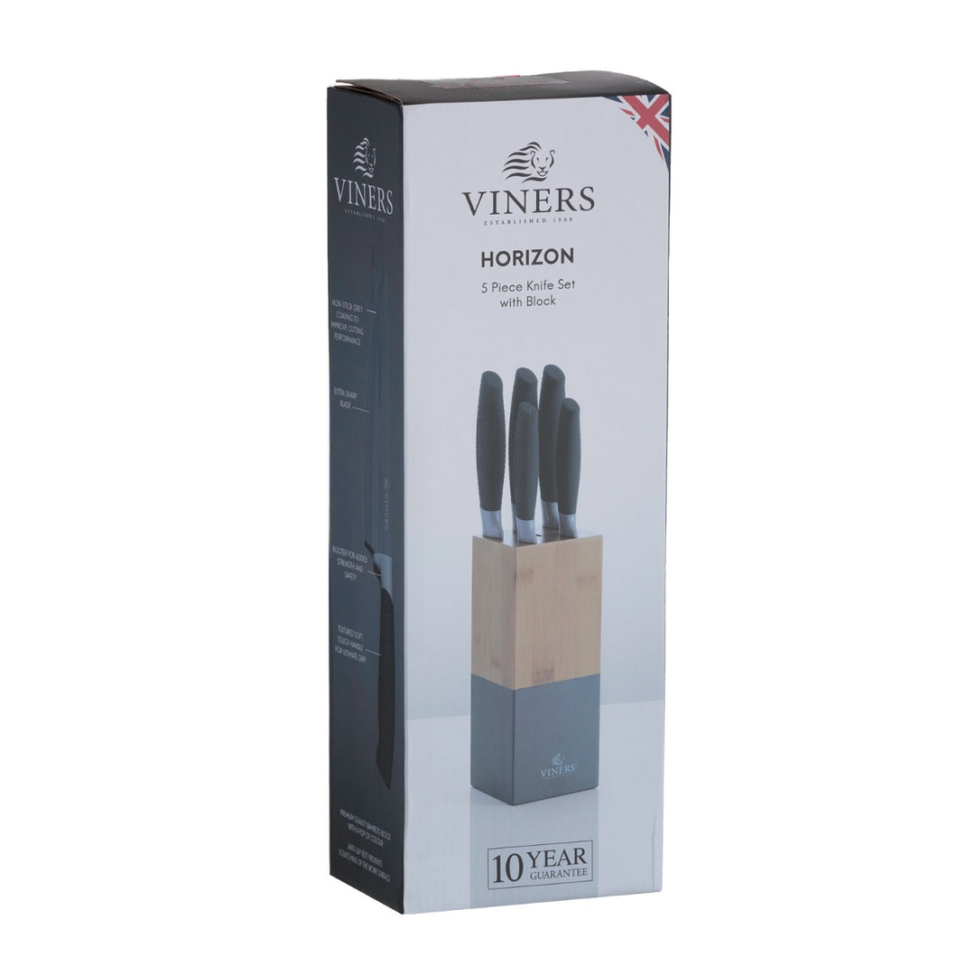 Viners Horizon Grey Knife Block