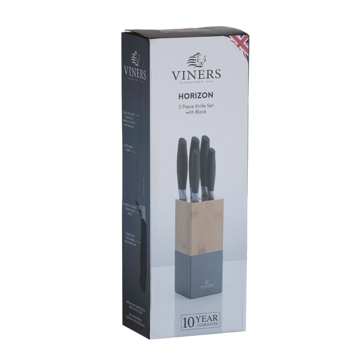 Viners Horizon Grey Knife Block