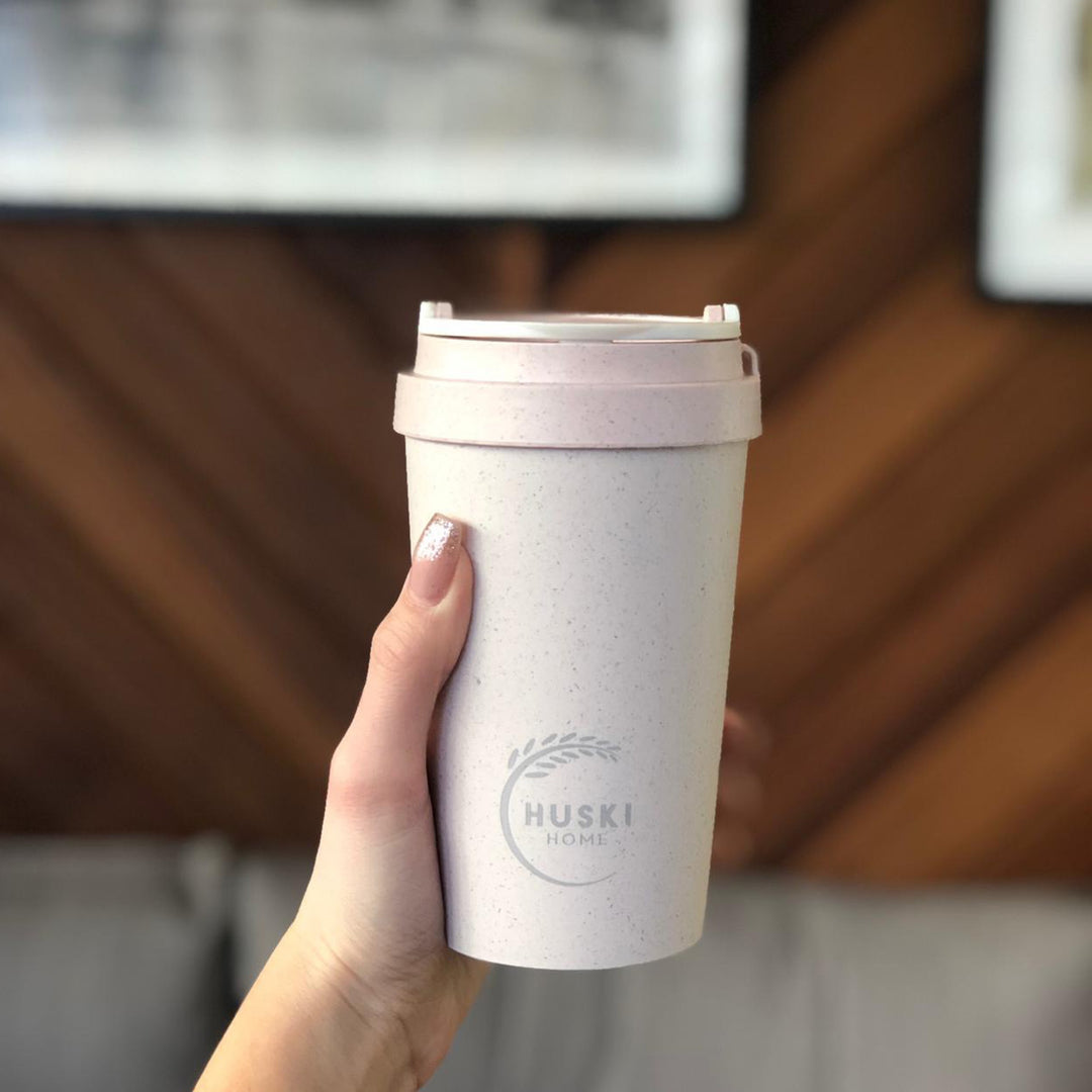 Sturdy pastel pink with removable lid