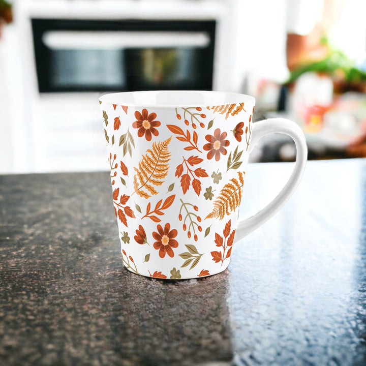 Purely Home Autumn Leaves Ceramic Latte Mugs