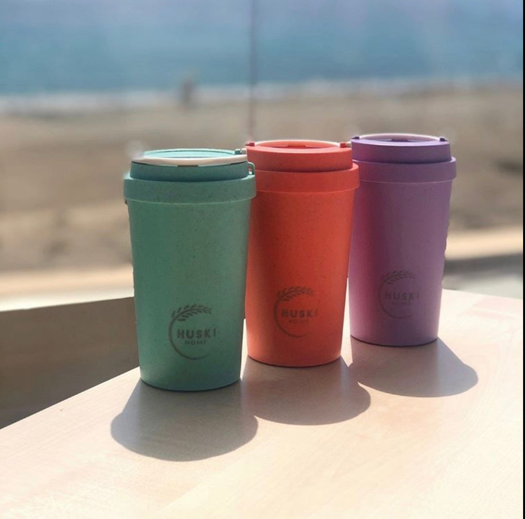 Huski Home Violet Purple Rice Husk Travel Cup - 400ml