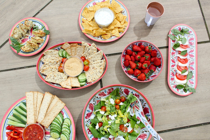 outdoor picnic with fresh fruits