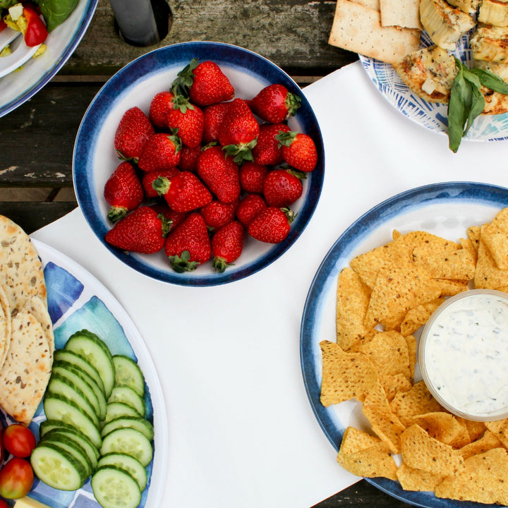 Coastal Melamine Low Bowls