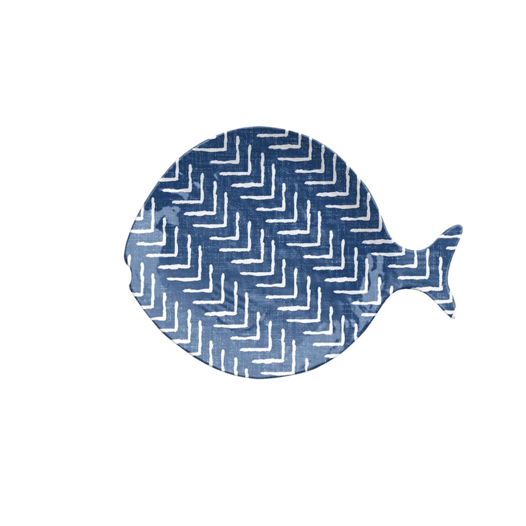 Indigo Oasis Melamine Pet Saucer