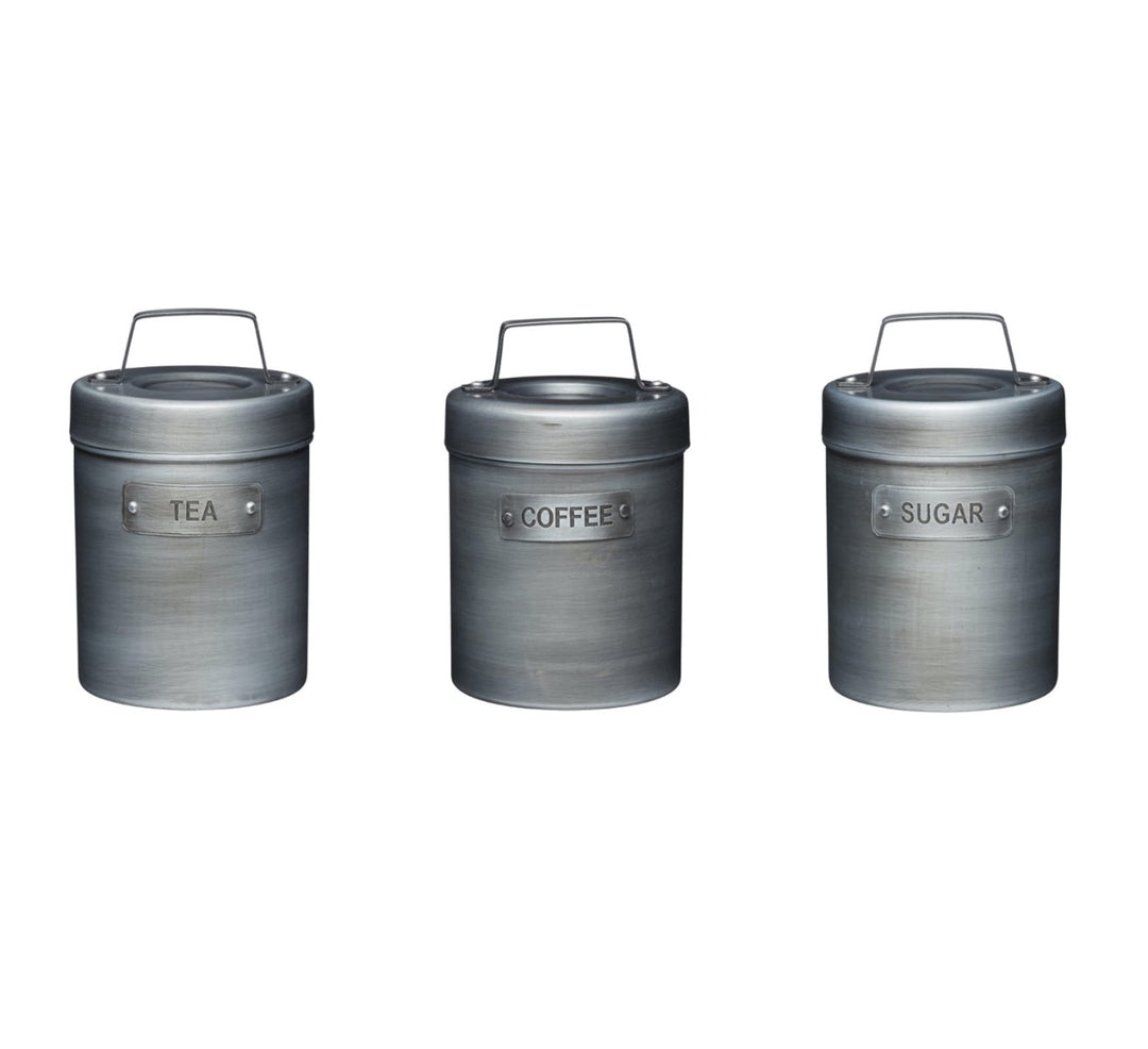 Industrial Kitchen Tea, Coffee & Sugar Canister Set