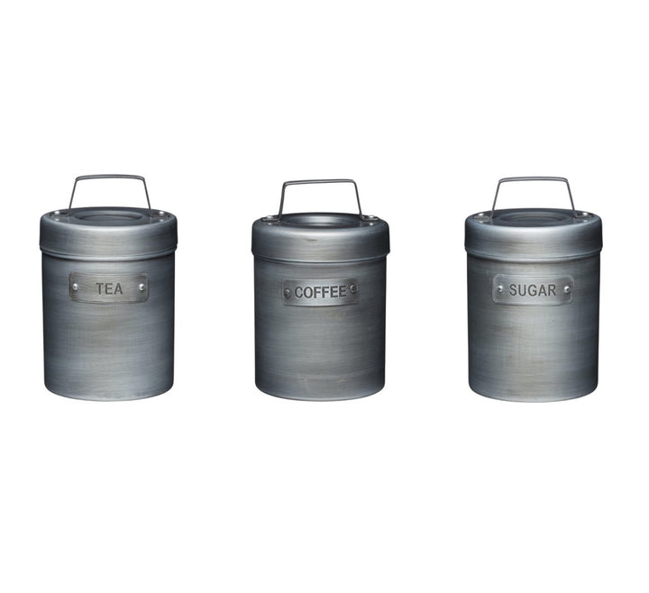 Industrial Kitchen Tea, Coffee & Sugar Canister Set