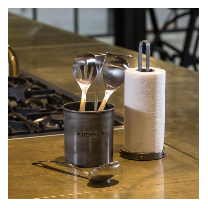 Industrial Kitchen Metal Utensil Holder