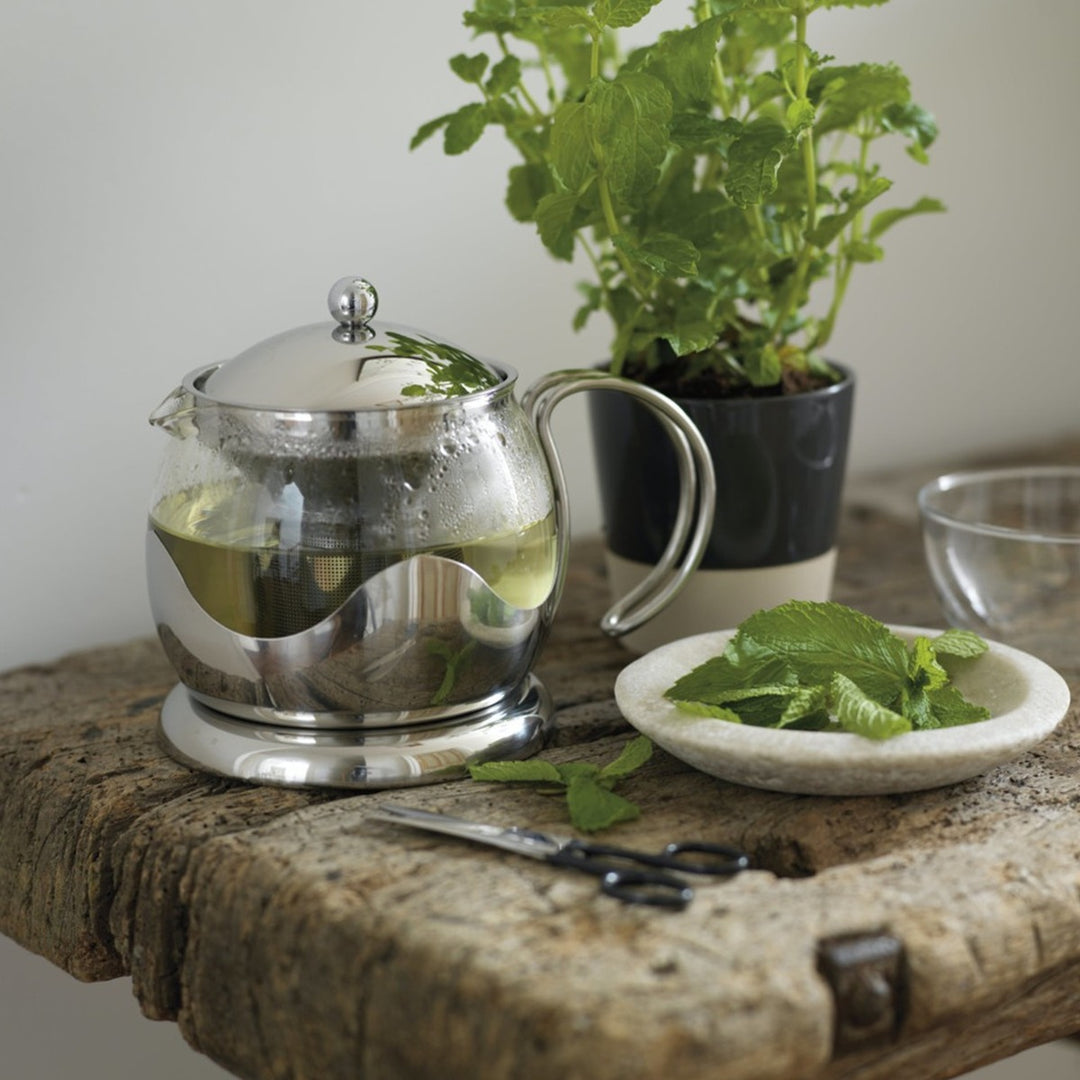 La Cafetiére Izmir Silver Glass Teapot - 2 Cup