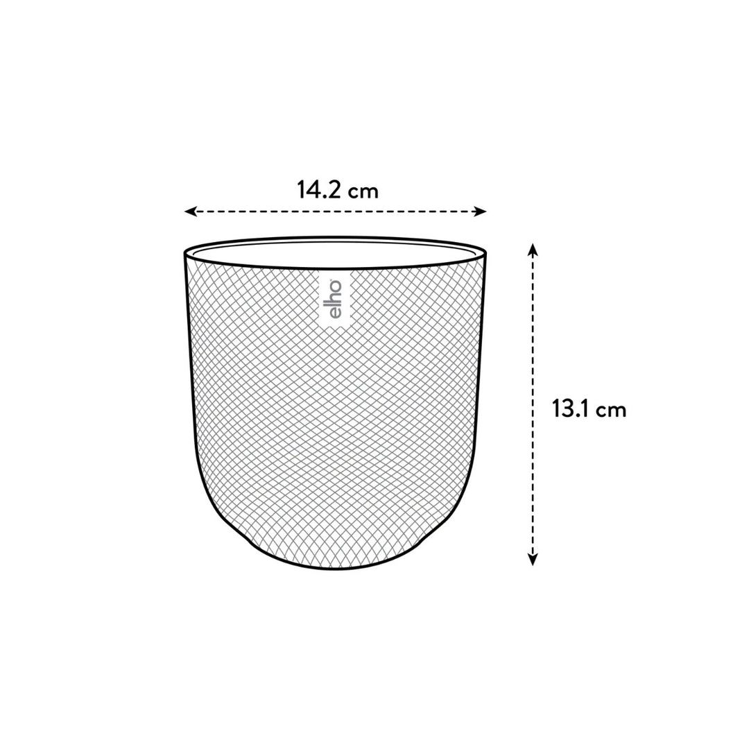 Elho Amber Yellow Jazz Round Recycled Plastic Plant Pot - 14cm