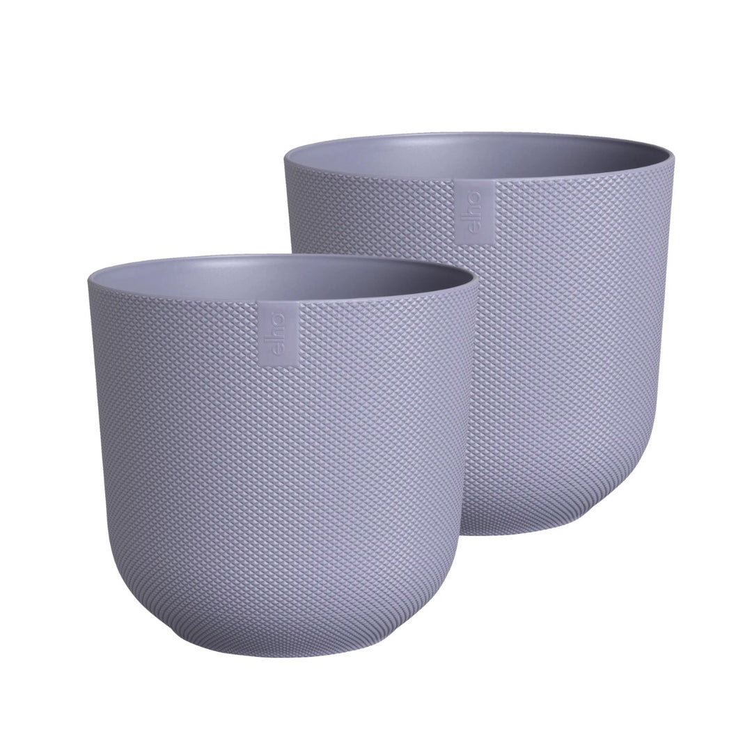 Elho Lavender Jazz Round Recycled Plastic Plant Pot - 19cm
