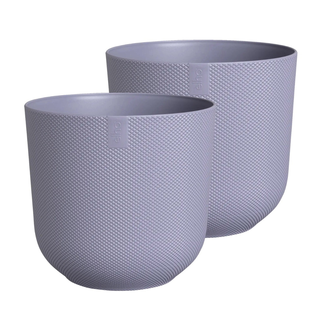 Elho Lavender Jazz Round Recycled Plastic Plant Pot - 26cm