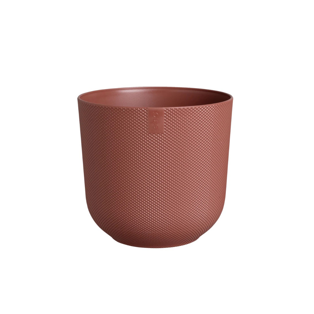 Elho Tuscan Red Jazz Round Recycled Plastic Plant Pot - 14cm