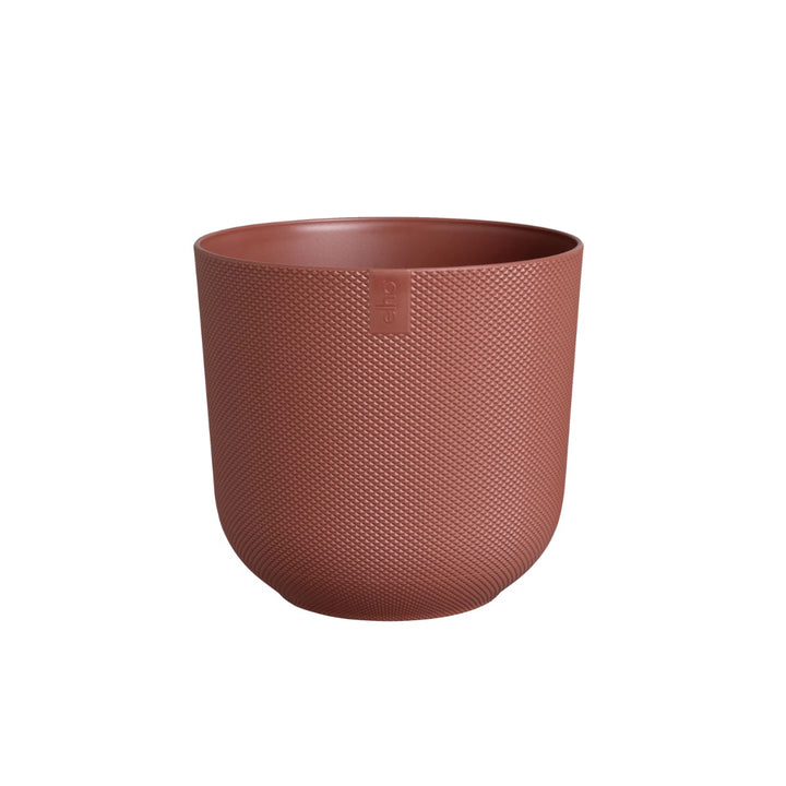 Elho Tuscan Red Jazz Round Recycled Plastic Plant Pot - 14cm