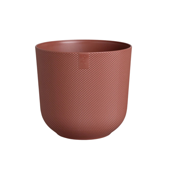 Elho Tuscan Red Jazz Round Recycled Plastic Plant Pot - 19cm