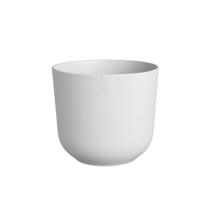 Elho White Jazz Round Recycled Plastic Plant Pot - 14cm