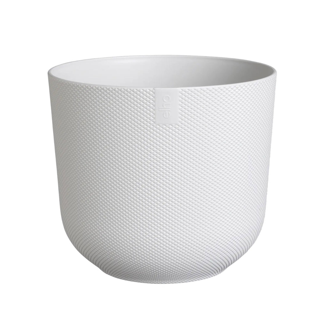 Elho White Jazz Round Recycled Plastic Plant Pot - 26cm