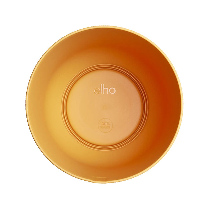 Elho Amber Yellow Jazz Round Recycled Plastic Plant Pot - 19cm
