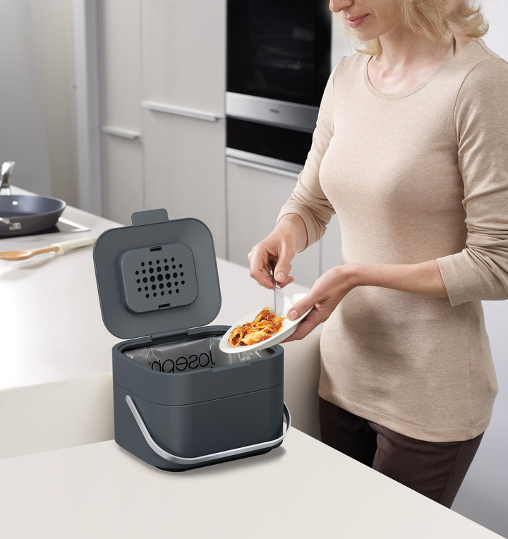 Joseph Joseph Stack 4 Graphite Food Waste Caddy - 4L