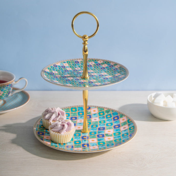 Maxwell & Williams Kasbah Tea's & C's Two-Tier Cake Stand