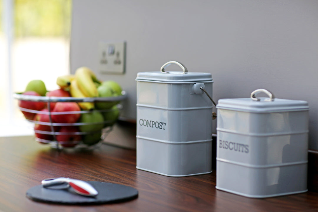 Living Nostalgia Compost Caddy - French Grey