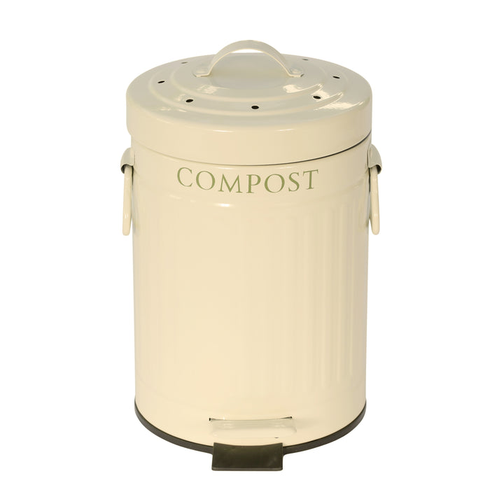 KitchenCraft Cream Compost Pedal Bin