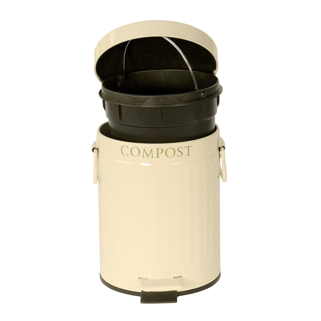 KitchenCraft Cream Compost Pedal Bin