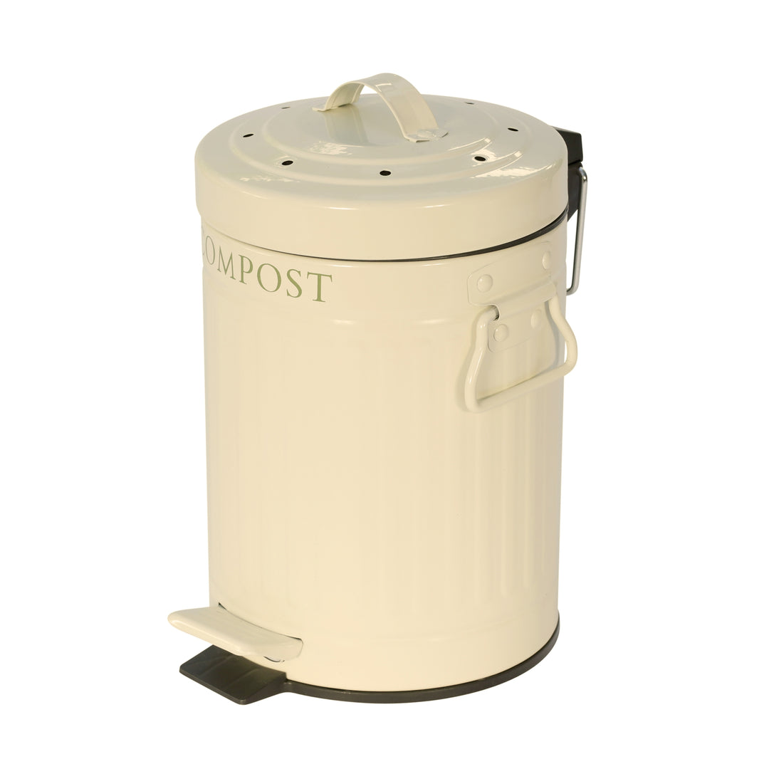 KitchenCraft Cream Compost Pedal Bin