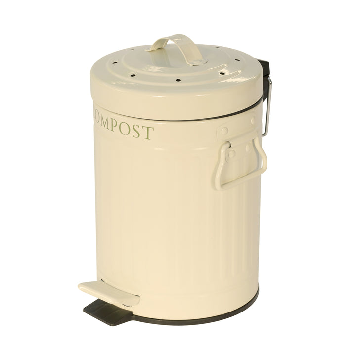 KitchenCraft Cream Compost Pedal Bin