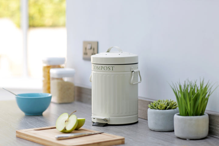 KitchenCraft Cream Compost Pedal Bin